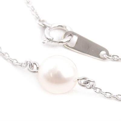 #ad TASAKI pearl necklace pearl 6.9mm single pearl white gold K18WG #187