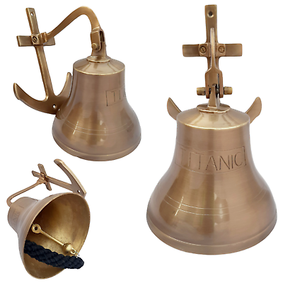 #ad TITANIC Anchor Ship Bell Brass Antique of Bell Beautiful PR Bell Door Bell