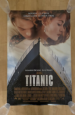 #ad Rare Original Lightbox Format Titanic Movie Poster From 1997 Near Mint 27” X 40”
