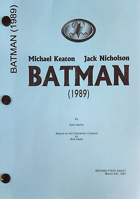 #ad BATMAN 1989 Original Film Script Jack Nicholson Sam Hamm amp; Michael Keaton
