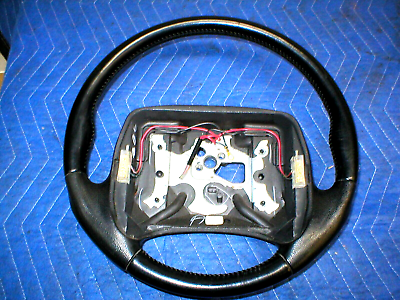 #ad 1993 94 95 96 97 Camaro z28 BLACK Leather Steering Wheel GM OEM ORIGINAL NICE