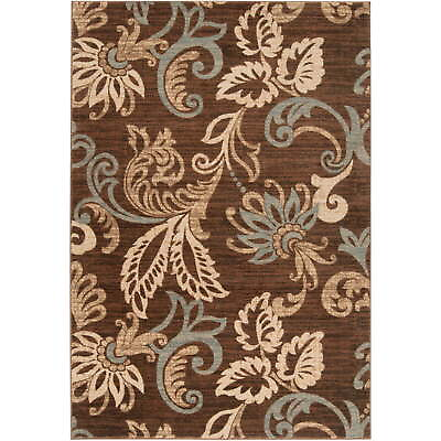 #ad Riley Floral Area Rug Brown 2#x27; x 3#x27;3quot;