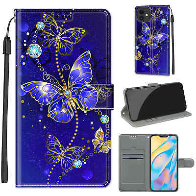 #ad Butterfly Wallet Phone Case For Samsung iPhone Huawei Xiaomi ZTE Sony OPPO Nokia