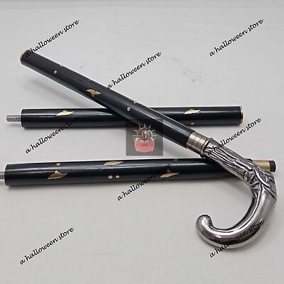 #ad Walking Stick for Men Designer Black Stick with Vintage Style Beautiful handle