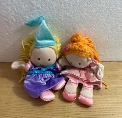 #ad Manhattan Toy Princess Ballerina Hand Puppet Lot of 2 Yarn Hair Pretend Play Toy