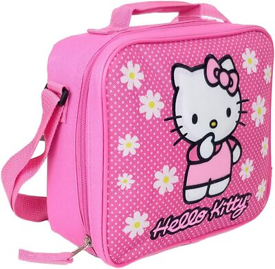 #ad Hello Kitty Lunch Bag Polka Dot Floral Pink