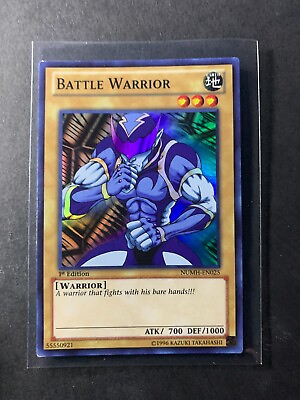 #ad Yugioh Battle Warrior Super Rare 1st Edition NUMH EN025 P