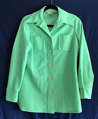 #ad Vintage 70’s Leisure Suit Jacket Women’s Size Medium Retro Mod