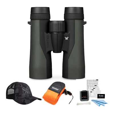 Vortex 10x42mm Crossfire Binocular with Red Foam Strap and Cleaning and Care Kit