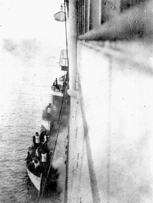 Titanic Survivors Boarding The Carpathia In 1912. 8.5x11 Photo Reprint