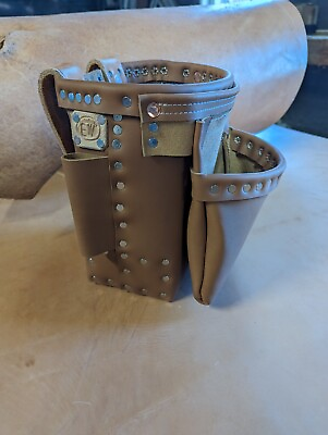 #ad Ironworkers Leather Double Pocket Bolt Bag Single