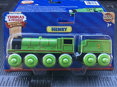 #ad Henry Thomas amp; Friends Wooden Railway Train Green Tank Engine and caboose New