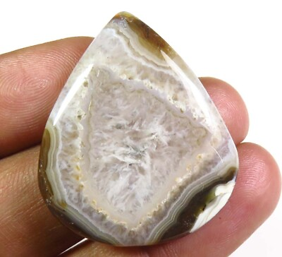 #ad #ad Montana Agate Cabochon 32x28 mm Natural Gemstone 34 Cts Pear Brown Smooth MT 18