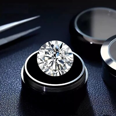 #ad Gorgeous 0.51CT Round Shaped HPHT CVD Diamond VVS1 D Grade Stunning Beauty Ha15