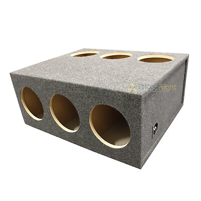 #ad Atrend 6 Hole 10quot; Subwoofer Enclosure 3 Front 3 Up Firing Sealed Sub Box 10H6