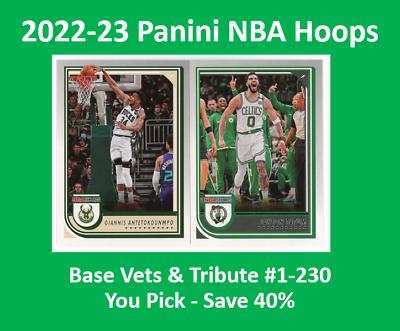 #ad 2022 23 Panini NBA Hoops Base Singles #1 230 You Pick Complete Your Set