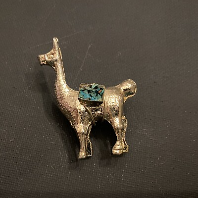 #ad Solid Brass Miniature Camel VTG