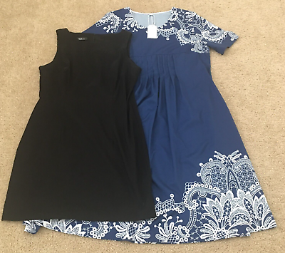 #ad Lot of 2 AGB Dress Womens Dresses Size XL Floral Stretch Short Sleeve NWT