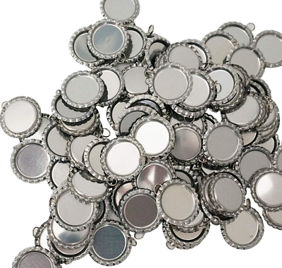 #ad 100 Pieces Flattened Bottle caps Double sided Wholesale Bottle Caps Caps With S