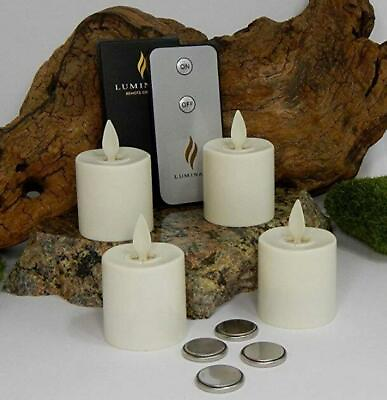 Luminara Ivory Battery Operated Plastic LED Flameless Tea Light Remote Ready