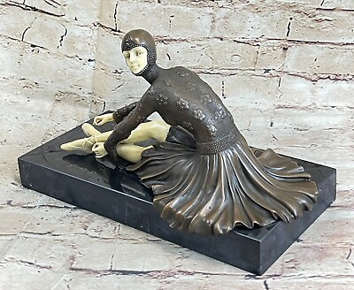 Handcrafted bronze sculpture SALE Dance Sitting Elegant Artwork Signed Sale