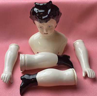 Porcelain Doll Parts Women#x27;s Head Legs Arms 4quot; Reproduction Parts