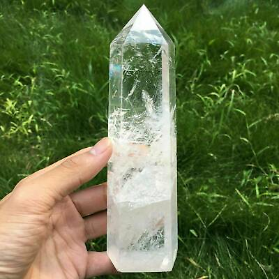 HOT Large Clear Quartz Crystal Point Natural Wand Specimen Reiki Healing Stone