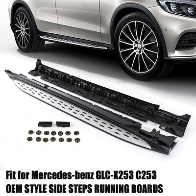 #ad For 15 22 Mercedes Benz GLC X253 C253 Running Board Side Step Bar Pedal Nerf Bar