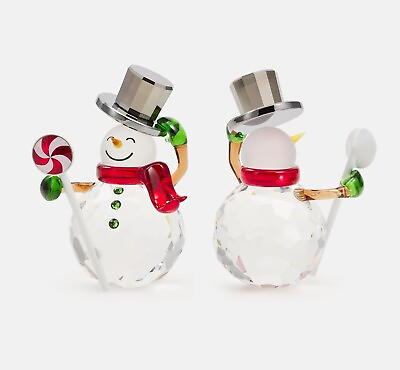 #ad New in Gift Box SWAROVSKI 5655434 Holiday Crystal Dulcis Snowman Figurine Deco