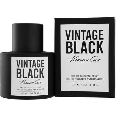 #ad VINTAGE BLACK by Kenneth Cole 3.4 oz edt 3.3 MEN Cologne New in BOX