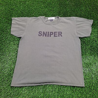 #ad #ad Vintage 70s US Army Sniper Shirt 2XL Short Single Stitch Faded Military Green