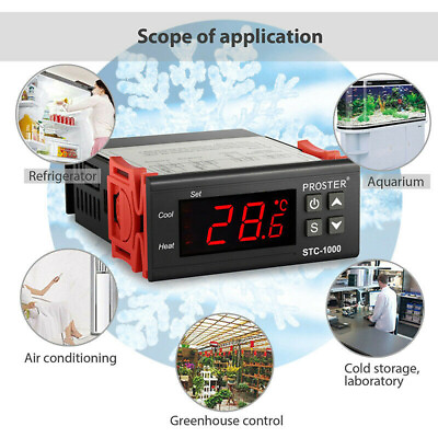 #ad 110V 220V STC 1000 All Purpose Temperature Controller Thermostat Aquarium SX=y=