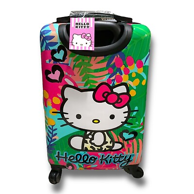 #ad Sanrio Hello Kitty Hardside Spinner Luggage 20quot; Suitcase Travel Trolley NWT