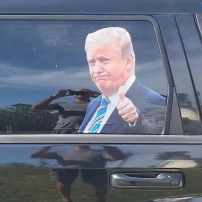 #ad Trump Car Stickers Funny Window Decal for Passenger Right Side Easy Removal