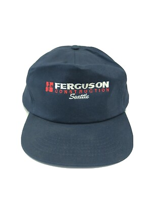 #ad VTG Ferguson Construction Seattle Hat Cap Blue Sportcap B1.1