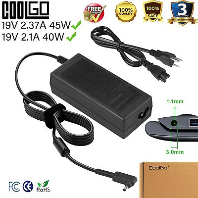#ad AC Adapter Charger Power Supply Cord for Acer Chromebook 15 CB3 532 15 CB5 571