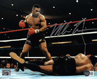 Mike Tyson Signed 8x10 Photo Knockout Autographed Beckett BAS