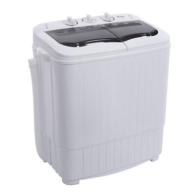 Home Portable Mini Twin Tubs Washing Machine 360W 14.3lbs Washer Clothing Clean