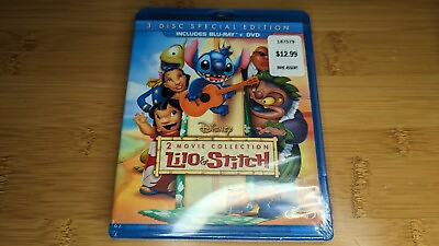 #ad #ad Lilo and Stitch: 2 Movie Collection Blu Ray DVD 2013 3 Disc Set New Sealed