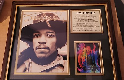 #ad RARE JIMI HENDRIX FRAMED amp; MATTED ART FROM FRONT ROW COLLECTIBLES