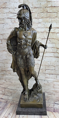 Very Heavy Highly Detail Roman Warrior Soldier Hot Cast Bronze Sculpture Decor