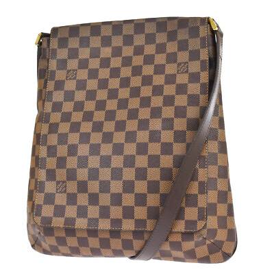 LOUIS VUITTON Musette Shoulder Bag Ebene Damier leather Brown N51302 30SD734
