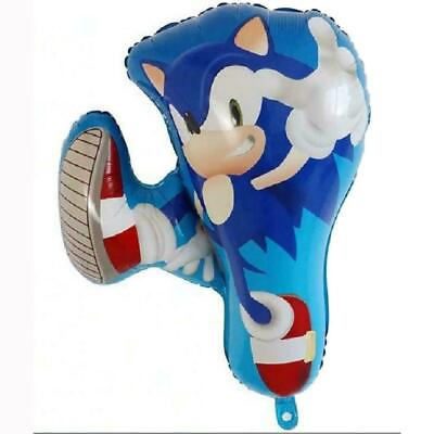 #ad Sonic the Hedgehog Foil Mylar Balloon Super Shaped 29 Inch 1 Per Package NEW