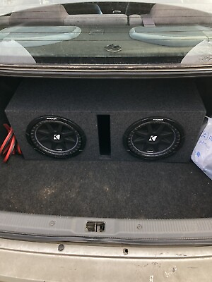 #ad 2 10in subwoofers with stuffed box