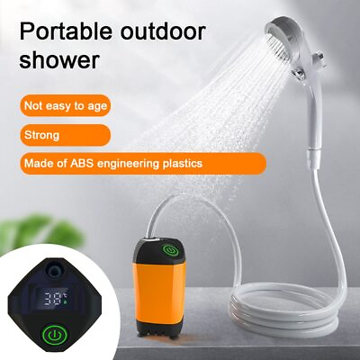 #ad Portable Electric Shower Pump Outdoor Camping Shower Waterproof with Digital
