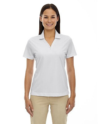 Extreme Women#x27;s Short Sleeve Knit Polyester Striped Polo Shirt Tee Top