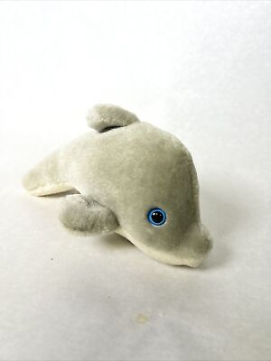 K amp; M International Dolphin Vintage Plush Stuffed Animal Grey 6” Sea Toy
