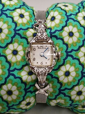 #ad Vintage 1956 Bulova 10k Rolled Gold Plate L6 Wind Up 17 Jewels Watch B635125