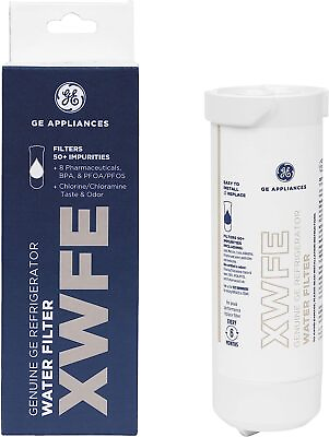 2 Pack Genuine GE XWFE Refrigerator Replacement Water Filter