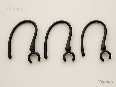 #ad 3 New Black Ear Hooks Loops Clips for Jawbone ERA Headset
